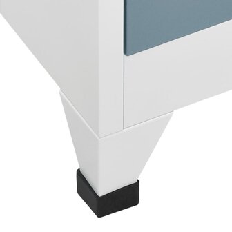 Lockerkast 90x45x180 cm staal lichtgrijs en donkergrijs 7