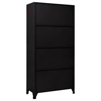 Lockerkast 90x45x180 cm staal zwart 5