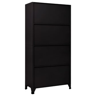 Lockerkast 90x45x180 cm staal zwart 5
