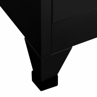 Lockerkast 90x45x180 cm staal zwart 6