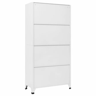 Lockerkast 90x45x180 cm staal lichtgrijs en donkergrijs 5