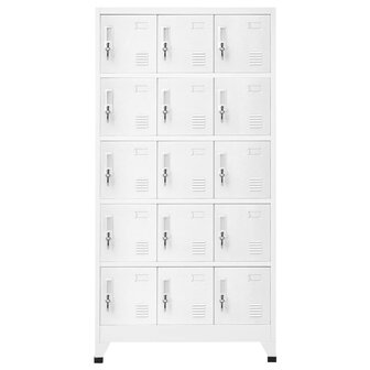 Lockerkast 90x40x180 cm staal lichtgrijs 2