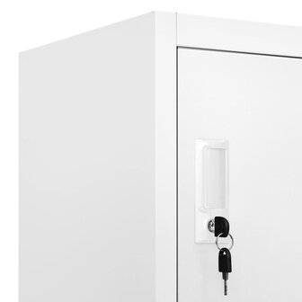 Lockerkast 90x40x180 cm staal lichtgrijs 7