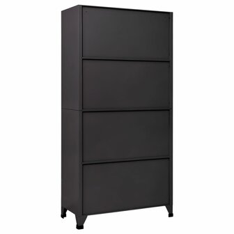 Lockerkast 90x40x180 cm staal antracietkleurig en rood 5