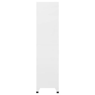 Lockerkast 90x40x180 cm staal lichtgrijs en donkergrijs 4