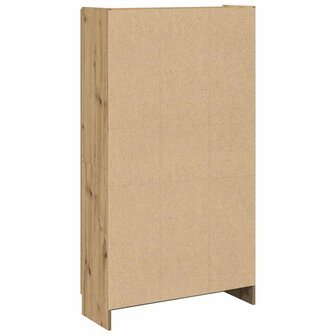 Hoge kast 82,5x30,5x150 cm bewerkt hout artisanaal eikenkleur 6