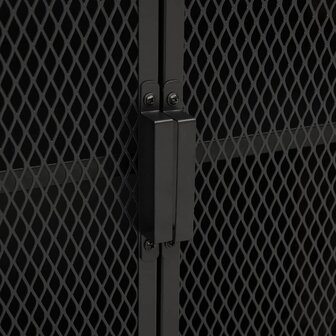 Opbergkast 72x36x82 cm metaal en MDF rustiek bruin 7