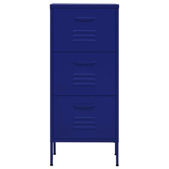 Opbergkast 42,5x35x101,5 cm staal marineblauw 3