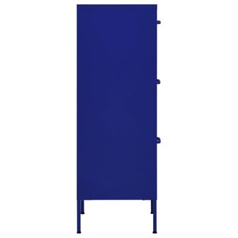 Opbergkast 42,5x35x101,5 cm staal marineblauw 4