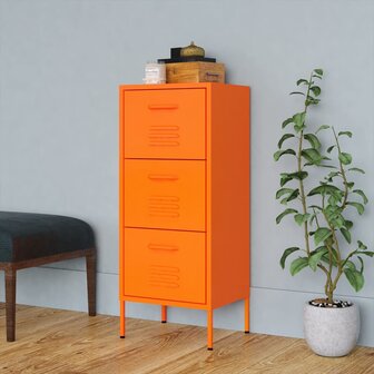 Opbergkast 42,5x35x101,5 cm staal oranje 1