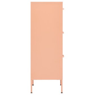 Opbergkast 42,5x35x101,5 cm staal roze 4