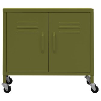 Opbergkast 60x35x56 cm staal olijfgroen 3