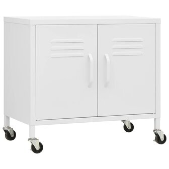 Opbergkast 60x35x56 cm staal wit 2