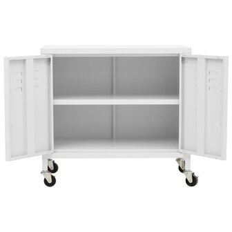 Opbergkast 60x35x56 cm staal wit 6