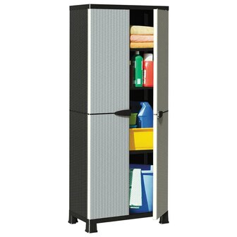 Opbergkast 68x39x171,5 cm rattan ontwerp 1