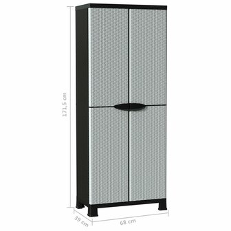 Opbergkast 68x39x171,5 cm rattan ontwerp 9