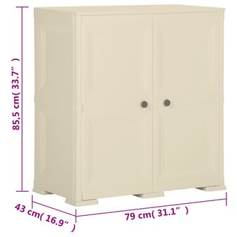 Opbergkast hout-look 79x43x85,5 cm kunststof angorawit 8