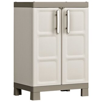 Keter Opbergkast laag Excellence 97 cm beige en taupe  1