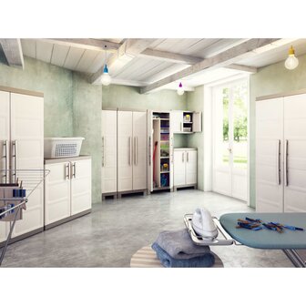 Keter Opbergkast laag Excellence 97 cm beige en taupe  3
