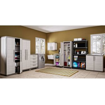 Keter Opbergkast laag Excellence 97 cm beige en taupe  4
