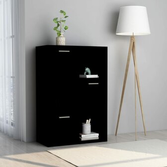 Opbergkast 60x29,5x90 cm bewerkt hout zwart 1
