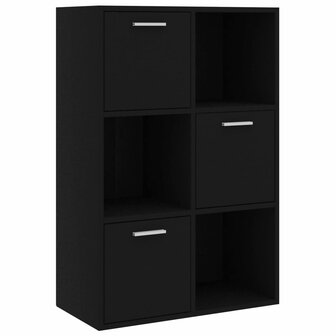 Opbergkast 60x29,5x90 cm bewerkt hout zwart 2