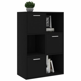 Opbergkast 60x29,5x90 cm bewerkt hout zwart 4