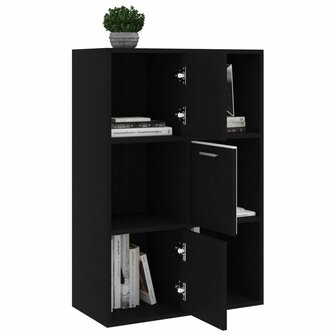 Opbergkast 60x29,5x90 cm bewerkt hout zwart 5