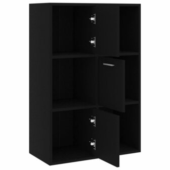 Opbergkast 60x29,5x90 cm bewerkt hout zwart 6