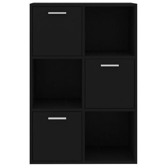 Opbergkast 60x29,5x90 cm bewerkt hout zwart 7