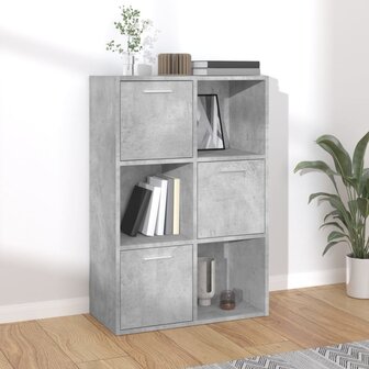 Opbergkast 60x29,5x90 cm bewerkt hout betongrijs 1