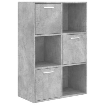 Opbergkast 60x29,5x90 cm bewerkt hout betongrijs 2