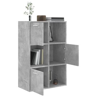Opbergkast 60x29,5x90 cm bewerkt hout betongrijs 5