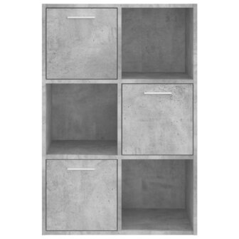 Opbergkast 60x29,5x90 cm bewerkt hout betongrijs 6