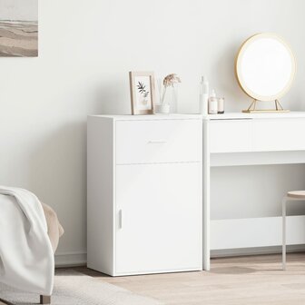Opbergkast 56,5x39x90 cm bewerkt hout wit 3