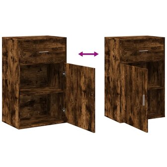 Opbergkast 56,5x39x90 cm bewerkt hout gerookt eikenkleurig 8