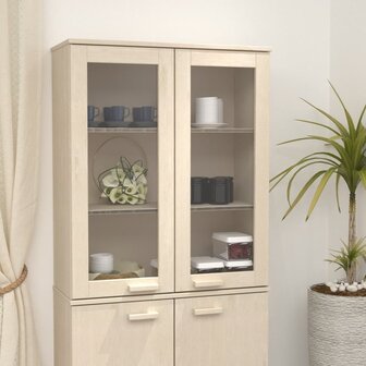 Opzetkast HAMAR 85x35x100 cm massief grenenhout honingbruin 1