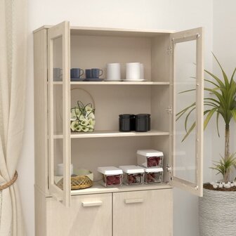 Opzetkast HAMAR 85x35x100 cm massief grenenhout honingbruin 6