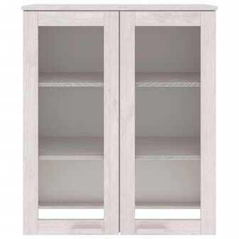 Opzetkast HAMAR 85x35x100 cm massief grenenhout wit 3