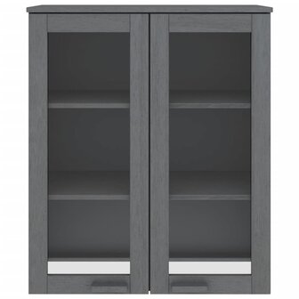 Opzetkast HAMAR 85x35x100 cm massief grenenhout donkergrijs 3