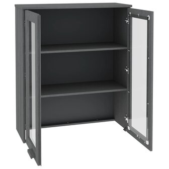 Opzetkast HAMAR 85x35x100 cm massief grenenhout donkergrijs 4