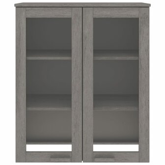 Opzetkast HAMAR 85x35x100 cm massief grenenhout lichtgrijs 3