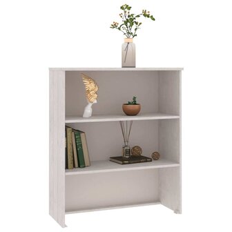 Opzetkast HAMAR 85x35x100 cm massief grenenhout wit 1
