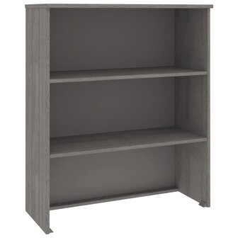 Opzetkast HAMAR 85x35x100 cm massief grenenhout lichtgrijs 2