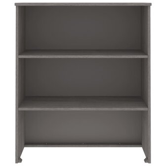 Opzetkast HAMAR 85x35x100 cm massief grenenhout lichtgrijs 3