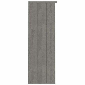 Opzetkast HAMAR 85x35x100 cm massief grenenhout lichtgrijs 4