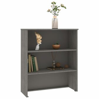 Opzetkast HAMAR 85x35x100 cm massief grenenhout lichtgrijs 5