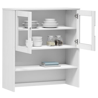 Opzetkast MOLDE 90x35x100 cm massief grenenhout wit 3