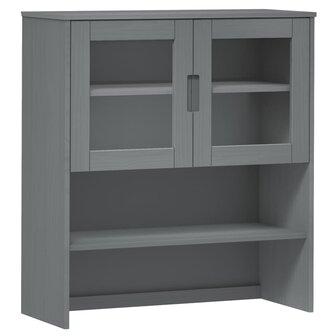 Opzetkast MOLDE 90x35x100 cm massief grenenhout grijs 2