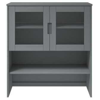 Opzetkast MOLDE 90x35x100 cm massief grenenhout grijs 4